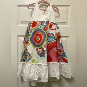 Old Navy Girls size M (8) Cream and Floral Halter Dress with lining